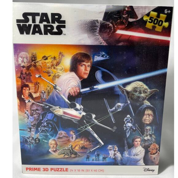 Disney Star Wars Original Trilogy Prime 3D Puzzle Luke Vader 500 Piece 24x18 NEW - Picture 7 of 7